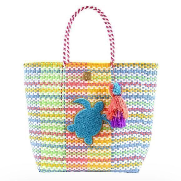 NWT Simply Southern Women's Turtle Calabash Medium Size‎ Tote Bag Multicolor - Picture 1 of 8